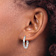 Rhodium Over 14k White Gold Twisted 5/8" Hoop Earrings