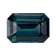 Blue-Green Sapphire Loose Gemstone Unheated 8.9x6.3mm Emerald Cut 2.54ct