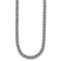 Rhodium Over Sterling Silver 7.5mm Hollow Byzantine 18 inch Necklace
