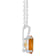 10x8mm Oval Citrine With Diamond Accents Rhodium Over Sterling Silver
Pendant with Chain