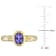 Tanzanite and Diamond 10K Yellow Gold Ring 0.97ctw