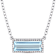 3ctw Sky-Blue Topaz and White Sapphire Halo Necklace in Sterling Silver