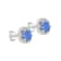 14K White Gold Rectangular Cushion Tanzanite and Diamond Earrings 1.46ctw