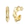 Twisted Open Hoop Earrings In 14K Gold Over Brass