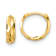 14k Yellow Gold Diamond-Cut 3/8" Hinged Hoop Earrings