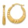 14k Yellow Gold Polished and Satin 11/16" Hoop Earrings