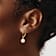 10k Yellow Gold 7-8mm White Round Freshwater Cultured Pearl Dangle Earrings