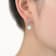 Pearl And CZ Drop Earrings In Sterling Silver