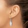 Rhodium Over Sterling Silver Brushed and Polished Dangle Shepard Hook Earrings