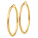 14k Yellow Gold Polished 2 3/16" Tube Hoop Earrings