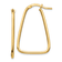14k Yellow Gold 1 3/16" Polished Triangle Hoop Earrings