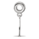Rhodium Over Sterling Silver LogoArt Delta Zeta Vertical Letters Bead