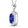 3.10ctw 14K White Gold Tanzanite and White Diamond Pendant with 18 inch
Cable Chain