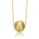 Textured Ball Station Necklace In 14K Gold Over Brass 16 Inch