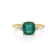 2.18 Ctw Emerald With 0.12 Ctw White Diamond Ring in 14K YG