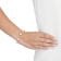 6-10mm Round White Freshwater Pearl and Beaded Sterling Silver Bracelet
with Toggle Clasp