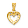 14K Two-tone Gold  Diamond Heart Pendant