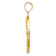 14k Yellow Gold Textured Lab Created Opal Lighthouse Sailboat in Oval Pendant