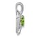 Rhodium Over 14k White Gold Peridot and Diamond Heart Pendant