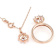 Solitaire CZ Pendant And Ring Set In 18K Rose Gold Over Sterling Silver