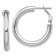 Rhodium Over 14k White Gold Polished 1 1/8" Round Hoop Earrings