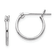 Rhodium Over 14K White Gold 1mm Hoop Earrings