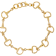 Chain Link Bracelet In 18K Gold Over Bronze