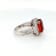 6.25 Cts Rhodochrosite and 0.99 Cts White Diamond Ring in 14K WG