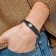 Stainless Steel Polished Black IP-plated with White Enamel 8-inch
Medical ID Bracelet