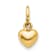10K Yellow Gold 3D Polished Heart Charm
