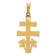 14K Yellow and White Gold Cara Vaca Crucifix Pendant