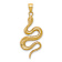 14k Yellow Gold Polished Textured Snake Pendant