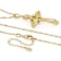 Diamond Simulant, Sleeping Beauty Turquoise And White Zircon Cross
Pendant Necklace In 18K Gold Over Sterling Silver 2.34ctw