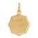 14k Yellow Gold Textured RN Registered Nurse Disc Pendant