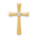 14K Yellow Gold A Diamond Cross Pendant