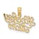 10K Yellow Gold 3D Hockey Mom Charm