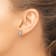 Rhodium Over 14k White Gold Diamond Heart Stud Earrings