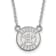 Rhodium Over Sterling Silver MLB LogoArt Houston Astros Pendant Necklace