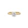 White Cubic Zirconia 18k Yellow Gold Over Sterling Silver Ring 4.05ctw