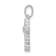 Rhodium Over 14K White Gold Polished Diamond Cross Pendant