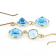 Swiss Blue Topaz 14k Yellow Gold Dangle Earrings 7.00ctw