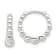 Sterling Silver Beaded Hinged Hoop Earrings