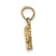 14k Yellow Gold Polished and Textured Small Elephant Charm