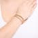 Initial R CZ Beaded Bracelet Set In 14K Gold Over Brass 0.14ctw