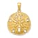 10K Yellow Gold Polished and Textured Sand Dollar Charm