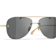 Chanel Gold Tone Aviator Frame / Gray Lenses Sunglasses