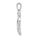 Rhodium Over 14k White Gold Diamond MOM Heart Pendant