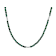 Malachite Beaded Station Necklace In Sterling Silver