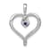 Rhodium Over 14k White Gold Amethyst Heart Pendant