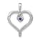 Rhodium Over 14k White Gold Amethyst Heart Pendant - 1BNW8A